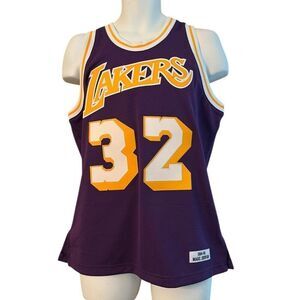 Blair Pfaff Black Monday LA Lakers Jersey Medium 32 Magic Johnson Rannells w COA